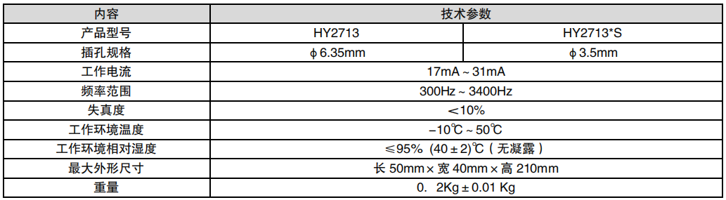 利達HY2713、HY2713*S多線消防電話手柄參數